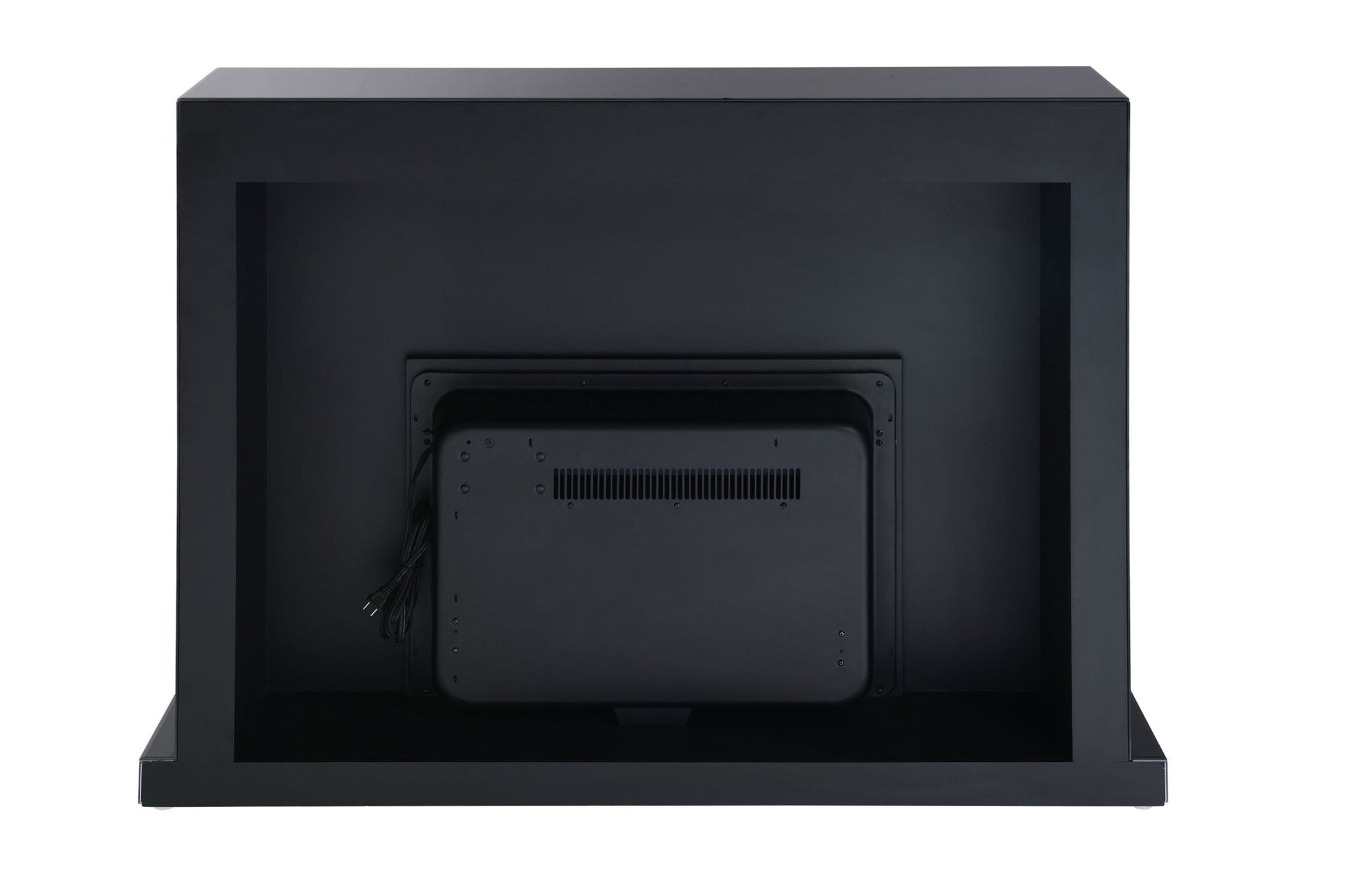 Drisana Black Mirrored Finish Fireplace - 1st Choice Furniture Direct