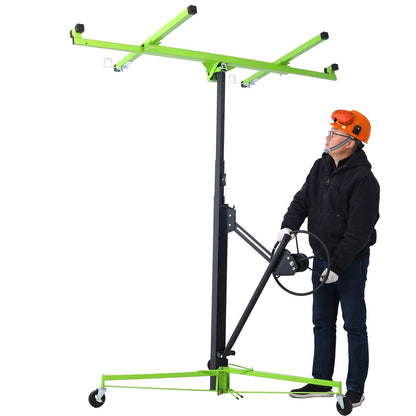 Drywall Lift Panel 11' Lift Drywall Panel Hoist Jack Lifter,GREEN+BLACK - 1st Choice Furniture Direct