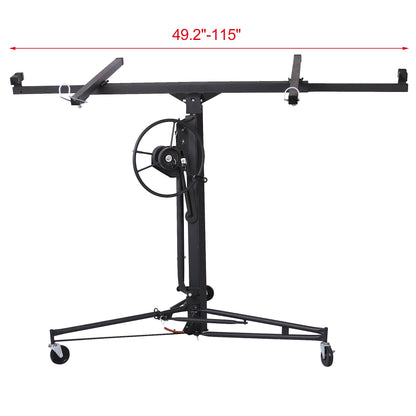 Drywall Panel hoist Drywall Lift Rolling Panel Hoist Jack Lifter 16ft black color - 1st Choice Furniture Direct