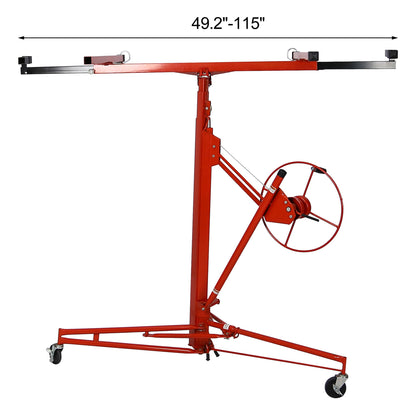 Drywall Panel hoist Drywall Lift Rolling Panel Hoist Jack Lifter 16ft Red Color - 1st Choice Furniture Direct