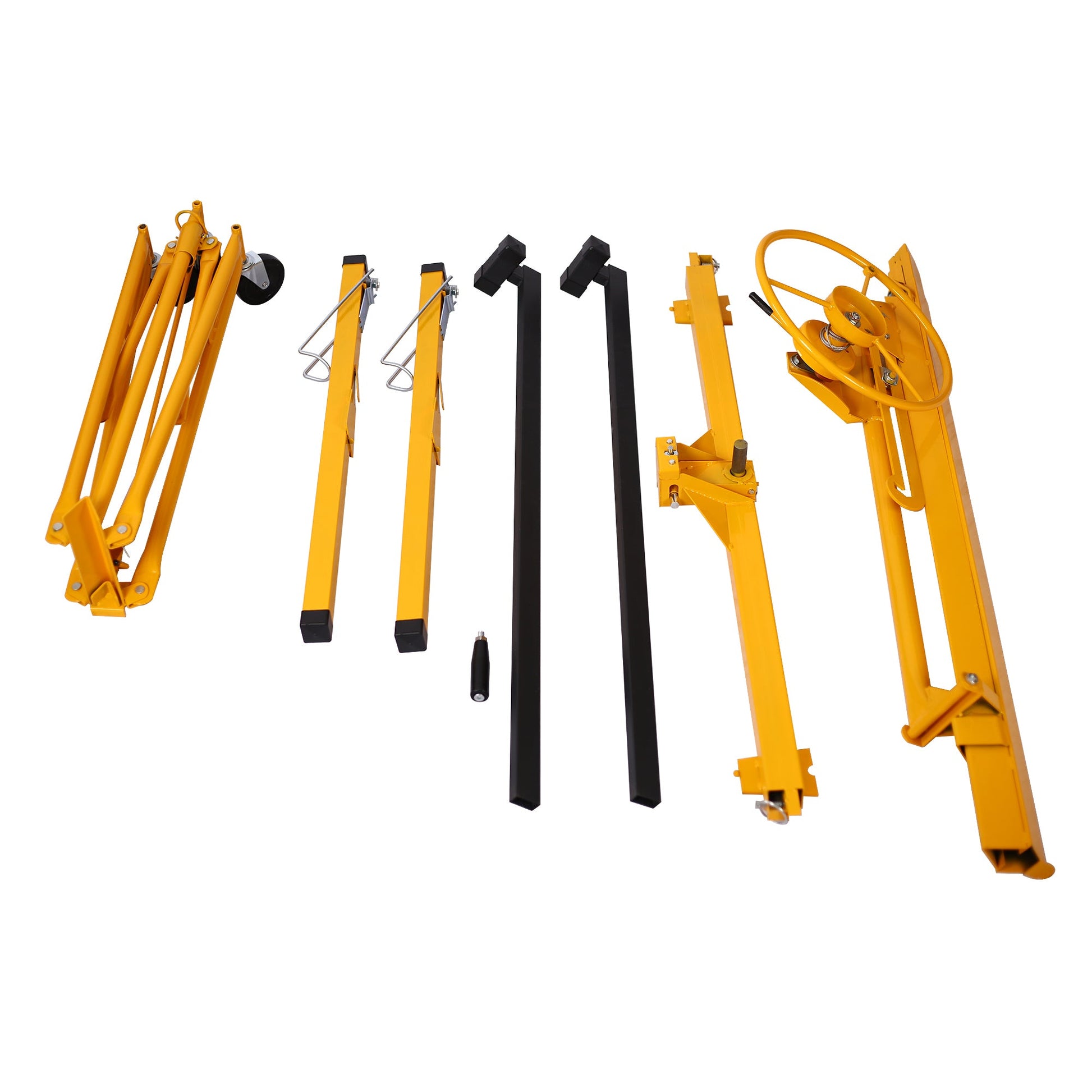 Drywall Panel hoist Drywall Lift Rolling Panel Hoist Jack Lifter 16ft yellow color - 1st Choice Furniture Direct