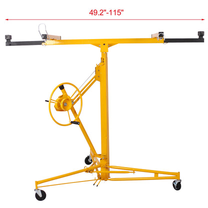 Drywall Panel hoist Drywall Lift Rolling Panel Hoist Jack Lifter 16ft yellow color - 1st Choice Furniture Direct
