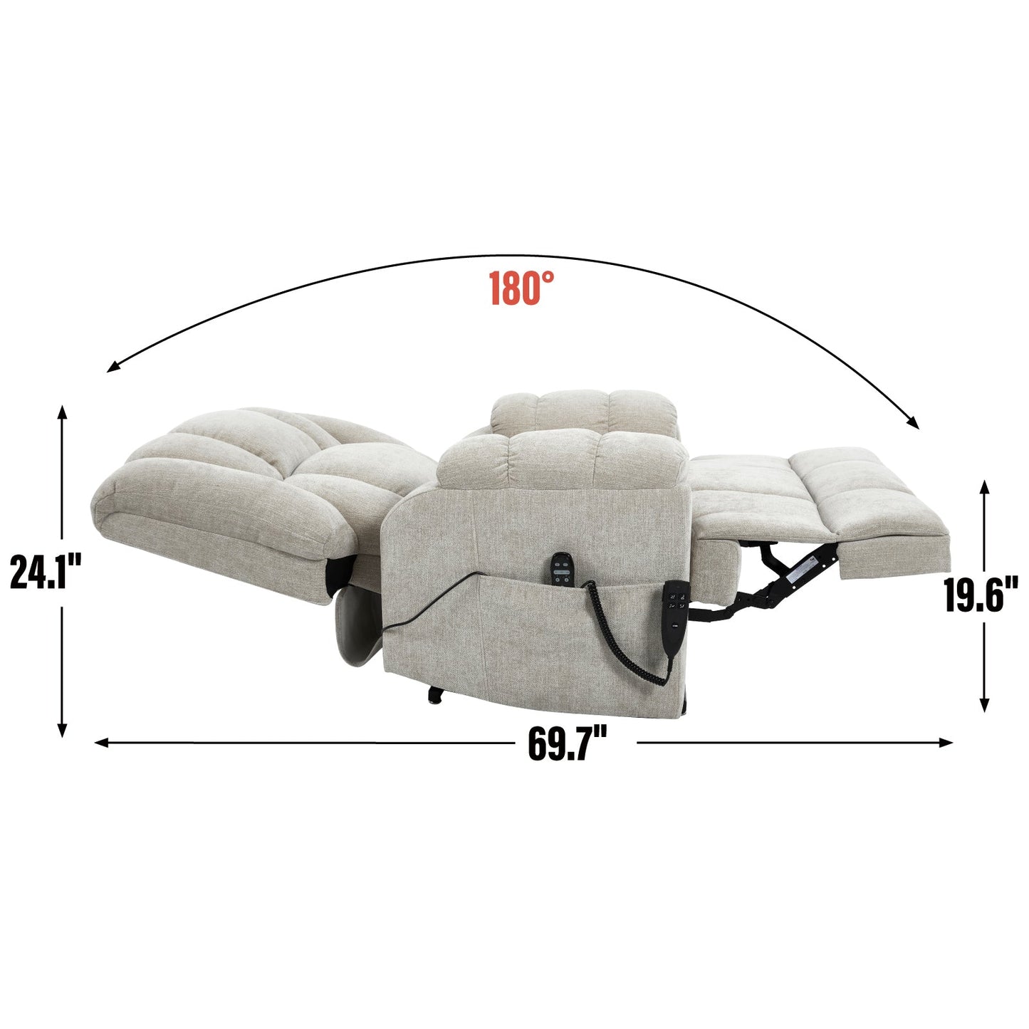 Dual Motor Power Lift Recliner with Heat & Massage | Infinite Position Heavy Duty Chair 350 lb Capacity - 1st Choice Furniture Direct