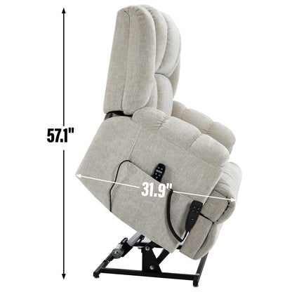 Dual Motor Power Lift Recliner with Heat & Massage | Infinite Position Heavy Duty Chair 350 lb Capacity - 1st Choice Furniture Direct