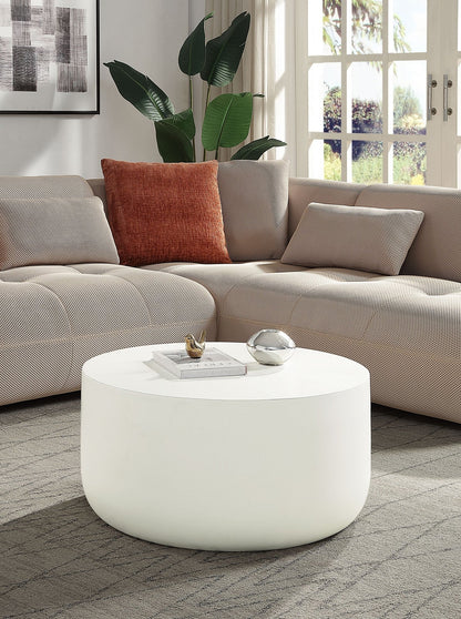 Dustan Natural White Finish Coffee Table - 1st Choice Furniture Direct