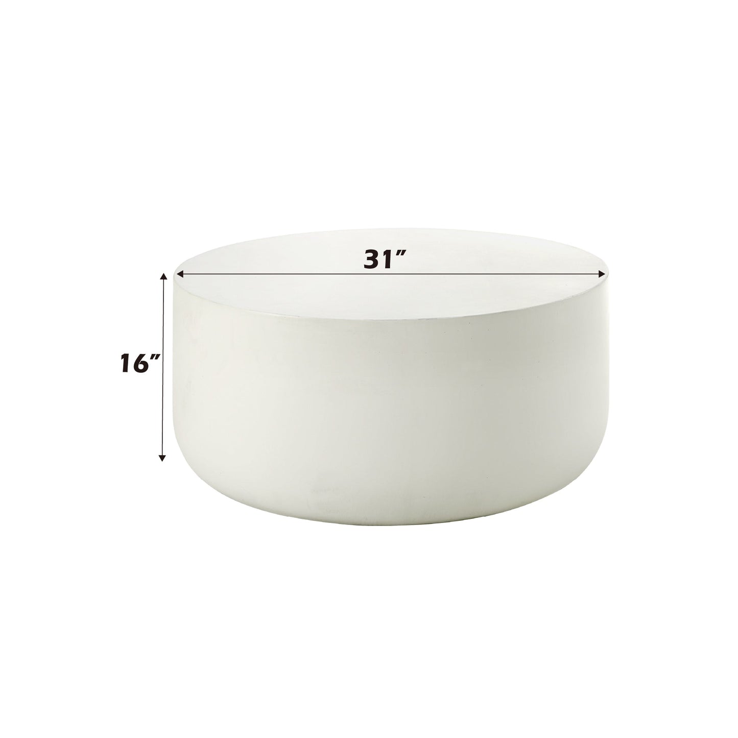 Dustan Natural White Finish Coffee Table - 1st Choice Furniture Direct