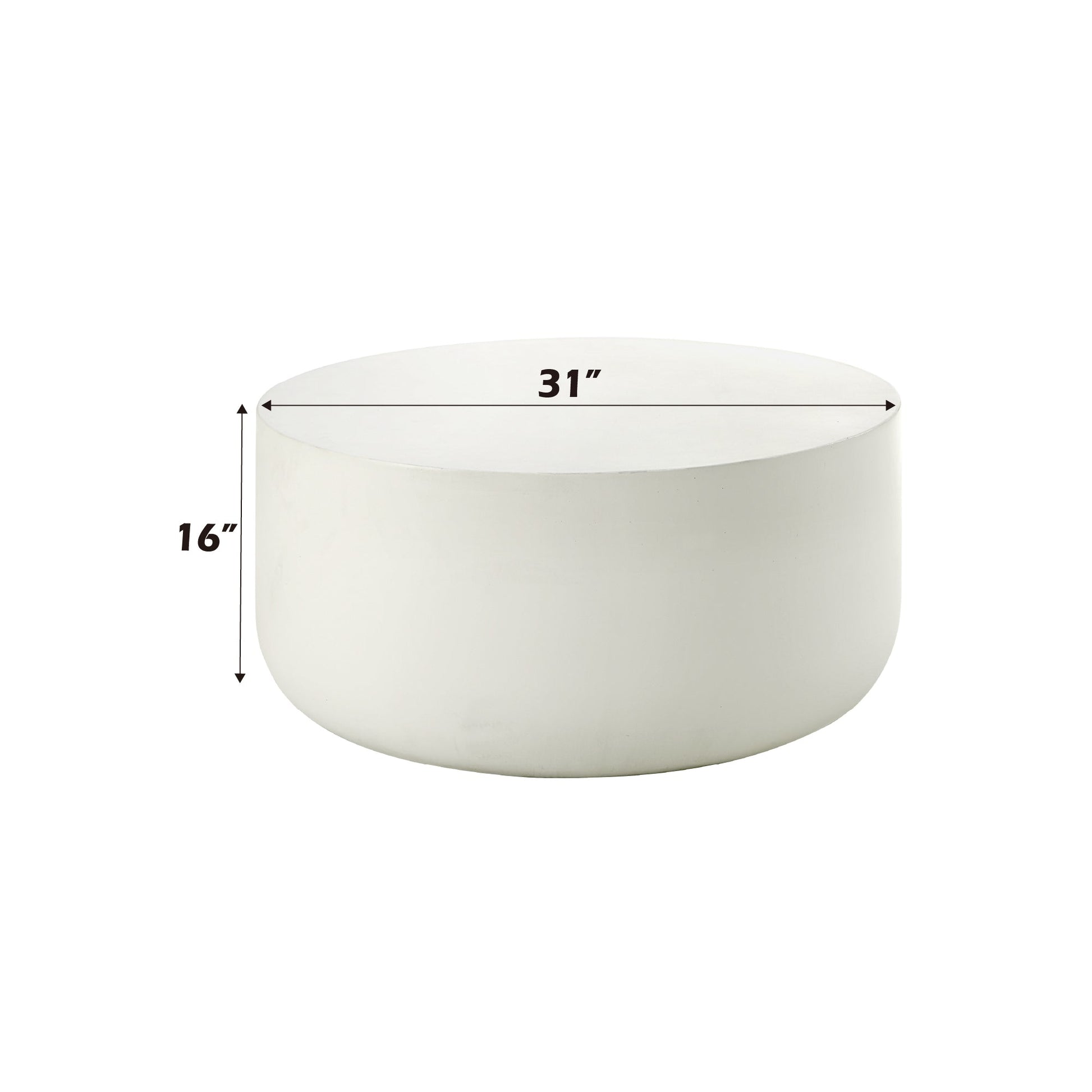 Dustan Natural White Finish Coffee Table - 1st Choice Furniture Direct