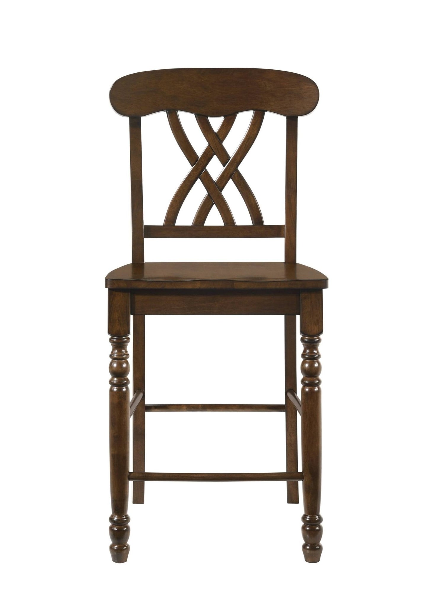 Dylan Walnut Finish Counter Height Chair (Set of 2) - 1st Choice Furniture Direct