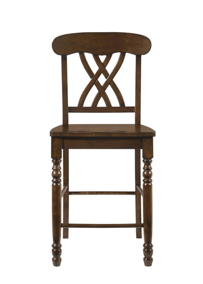 Dylan Walnut Finish Counter Height Chair (Set of 2) - 1st Choice Furniture Direct