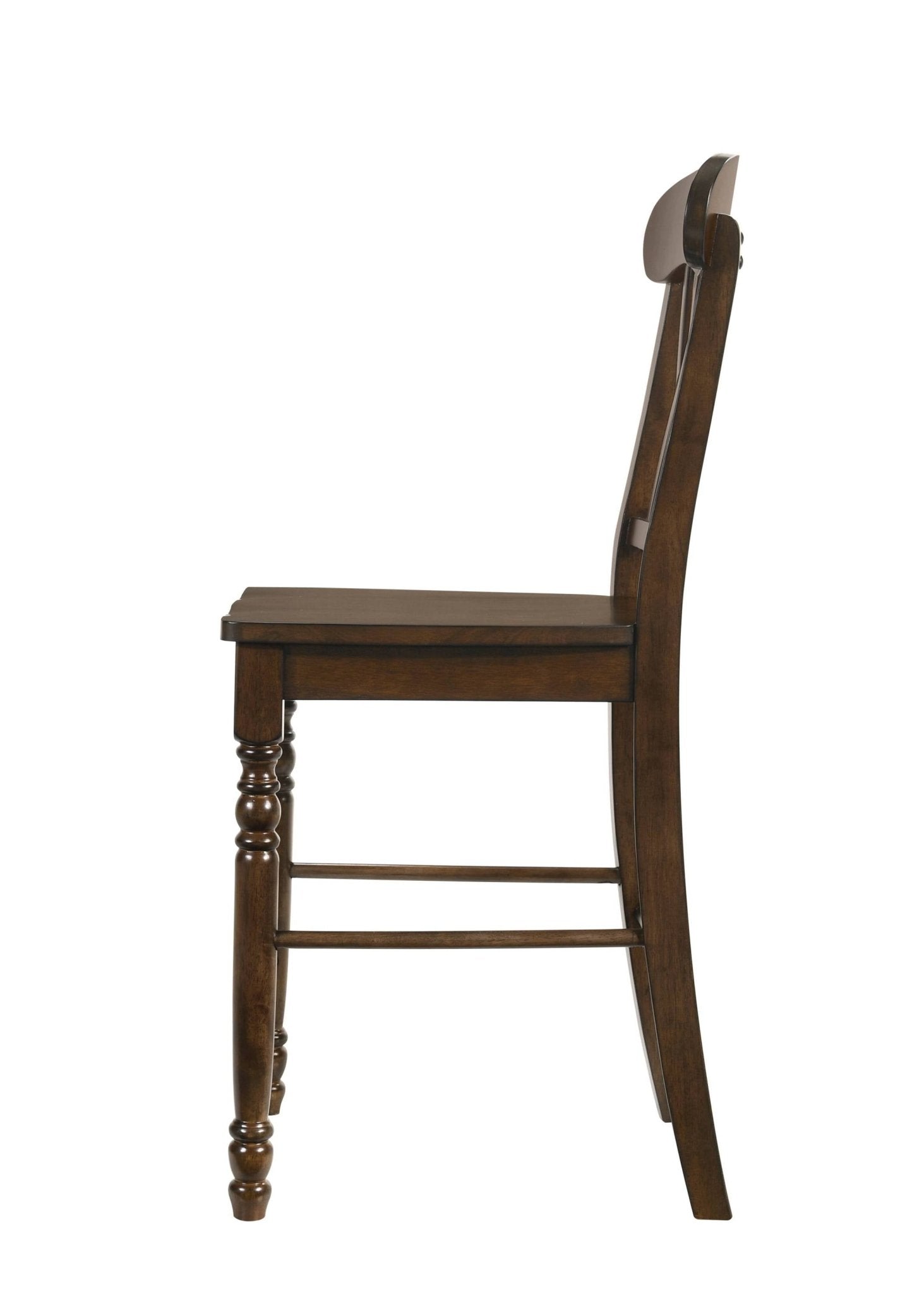 Dylan Walnut Finish Counter Height Chair (Set of 2) - 1st Choice Furniture Direct