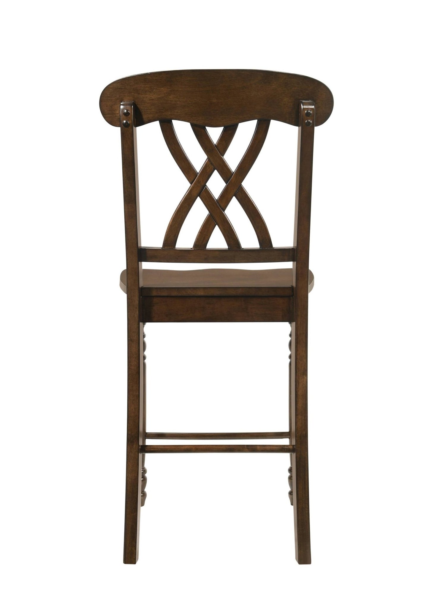 Dylan Walnut Finish Counter Height Chair (Set of 2) - 1st Choice Furniture Direct