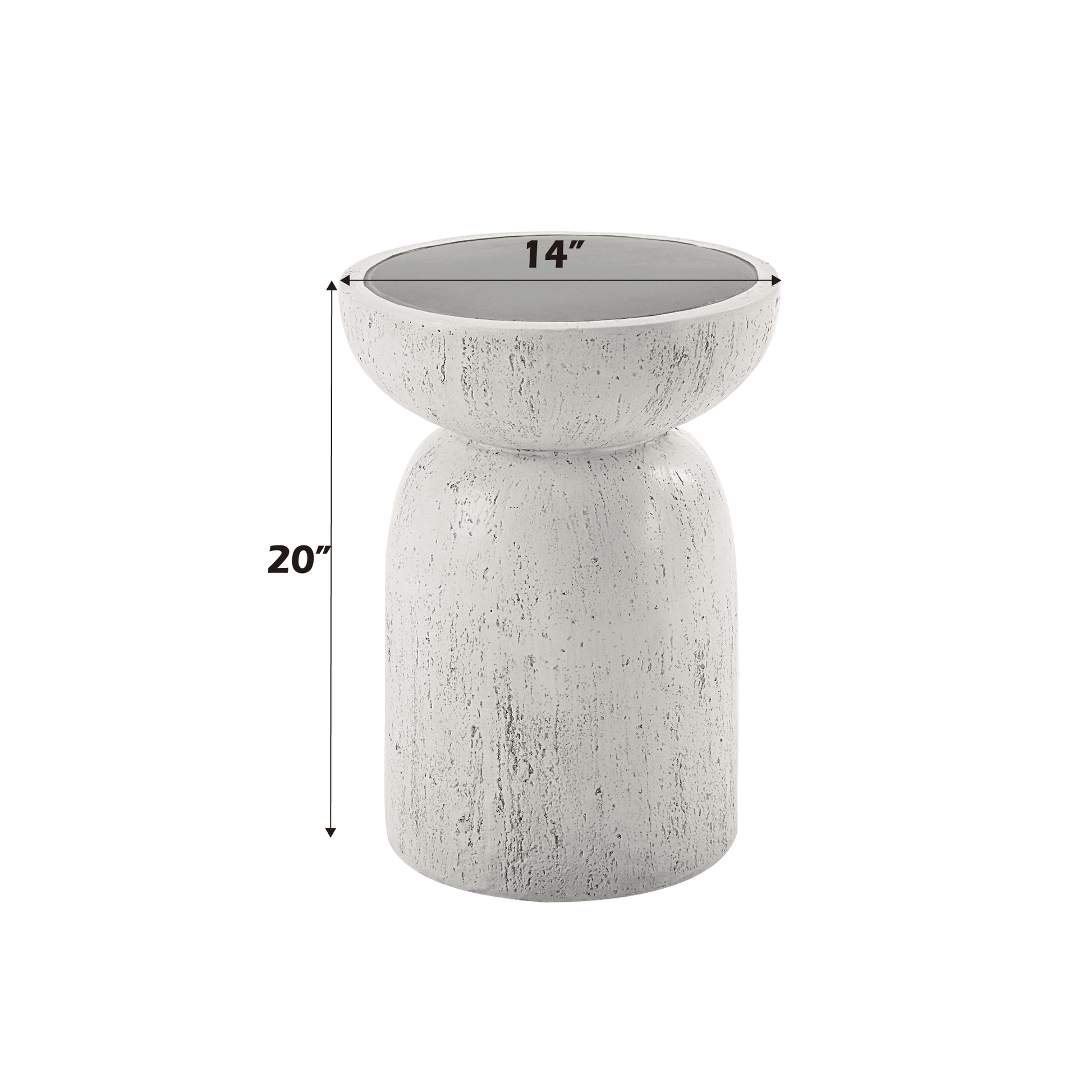 Dylana Natural Gray Finish Round Accent Table (Environmental Friendly Cement) - 1st Choice Furniture Direct