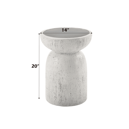 Dylana Natural Gray Finish Round Accent Table (Environmental Friendly Cement) - 1st Choice Furniture Direct