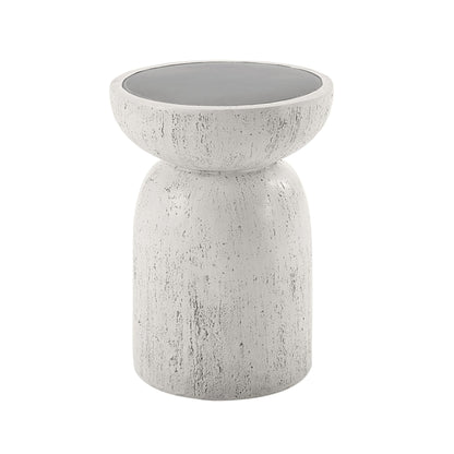 Dylana Natural Gray Finish Round Accent Table (Environmental Friendly Cement) - 1st Choice Furniture Direct