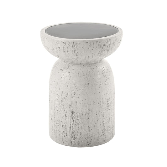 Dylana Natural Gray Finish Round Accent Table (Environmental Friendly Cement) - 1st Choice Furniture Direct