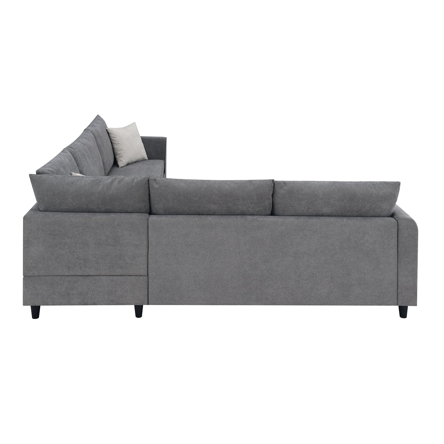 1st Choice Modern Upholstered Sectional Sofa L Shape Couch w/ 3 Pillows