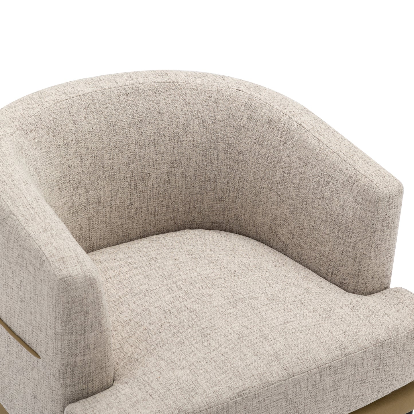 1st Choice Modern Two-tone Barrel Fabric Upholstered Round Chair