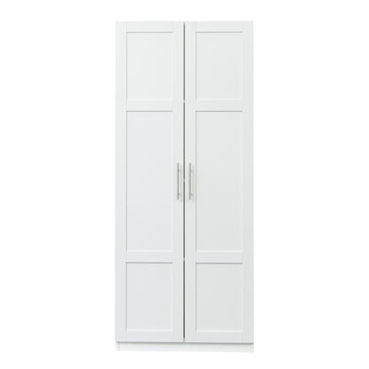 1st Choice High Wardrobe and Kitchen Cabinet with 2 Doors in White