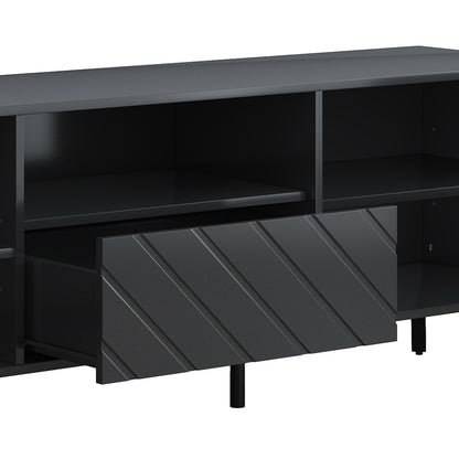 1st Choice Modern TV Stand Entertainment Center with Adjustable Shelves