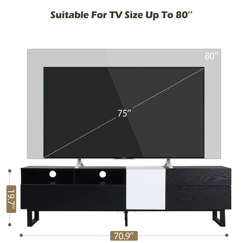 1st Choice Modern TV Stand Table for 80" with Double Storage Space