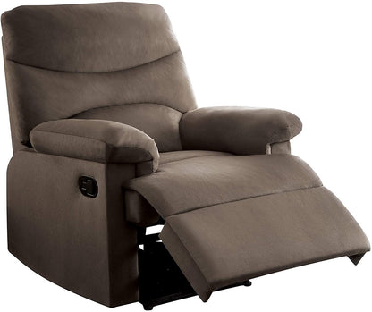 1st Choice Modern Motion Recliner in Light Brown Woven Fabric