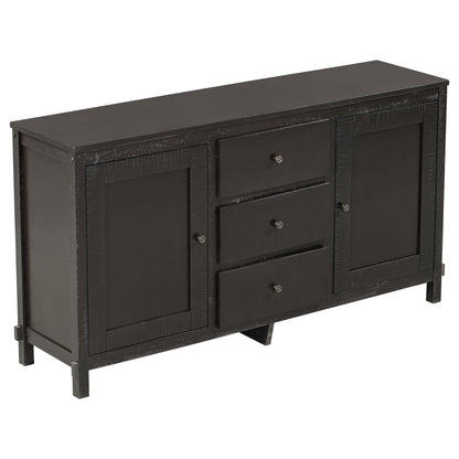 1st Choice Espresso Solid Wood Buffet Cabinet with 2 Storage Cabinet