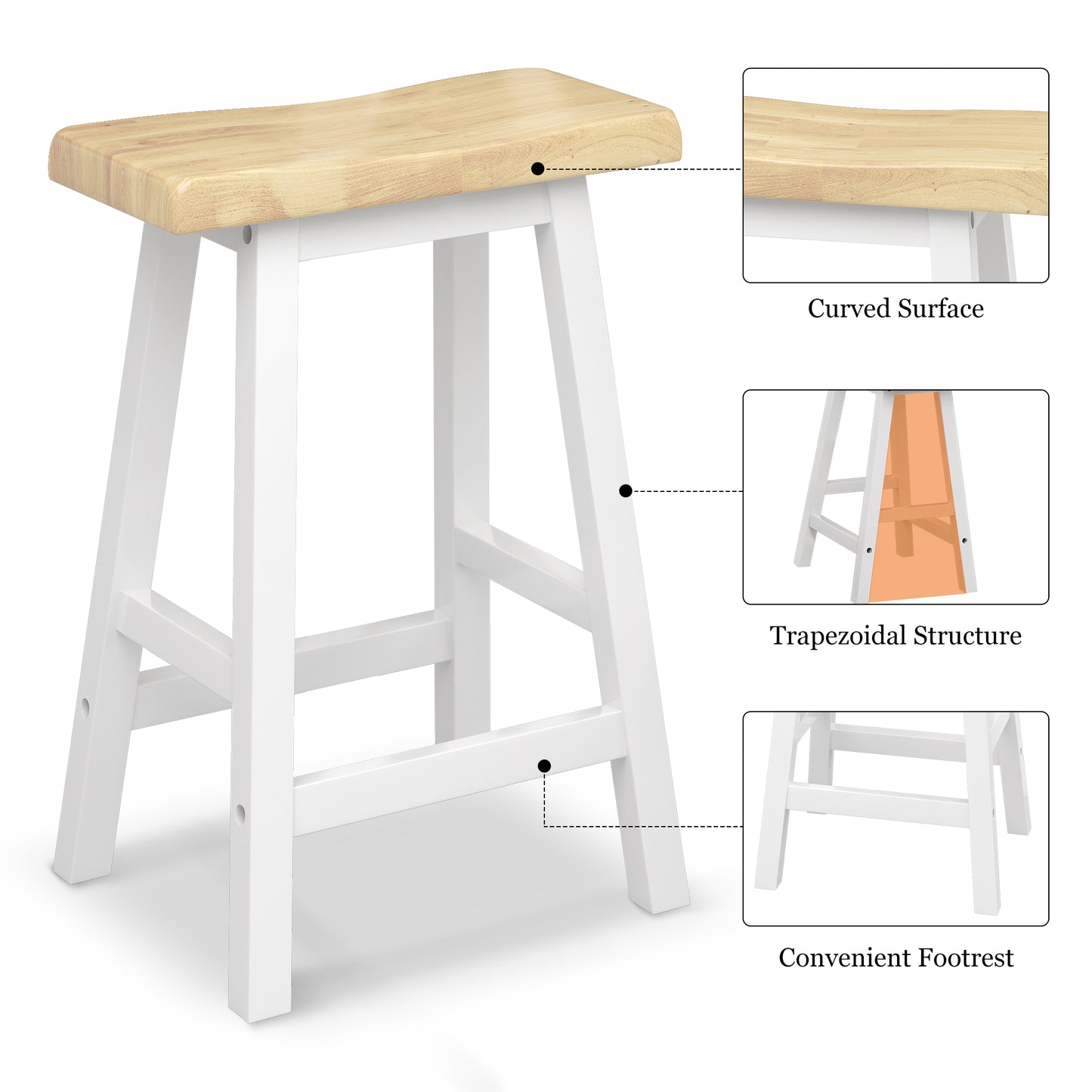 1st Choice Bar Kitchen Counter Height Table Dining Table - Set of 4