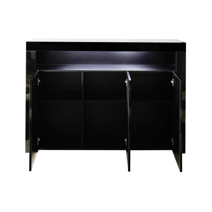 1st Choice Modern Sideboard Storage Cabinet Black High Gloss