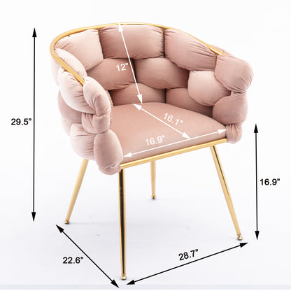 1st Choice Modern Leisure Velvet Single Sofa Chair Bedroom - 2 Set