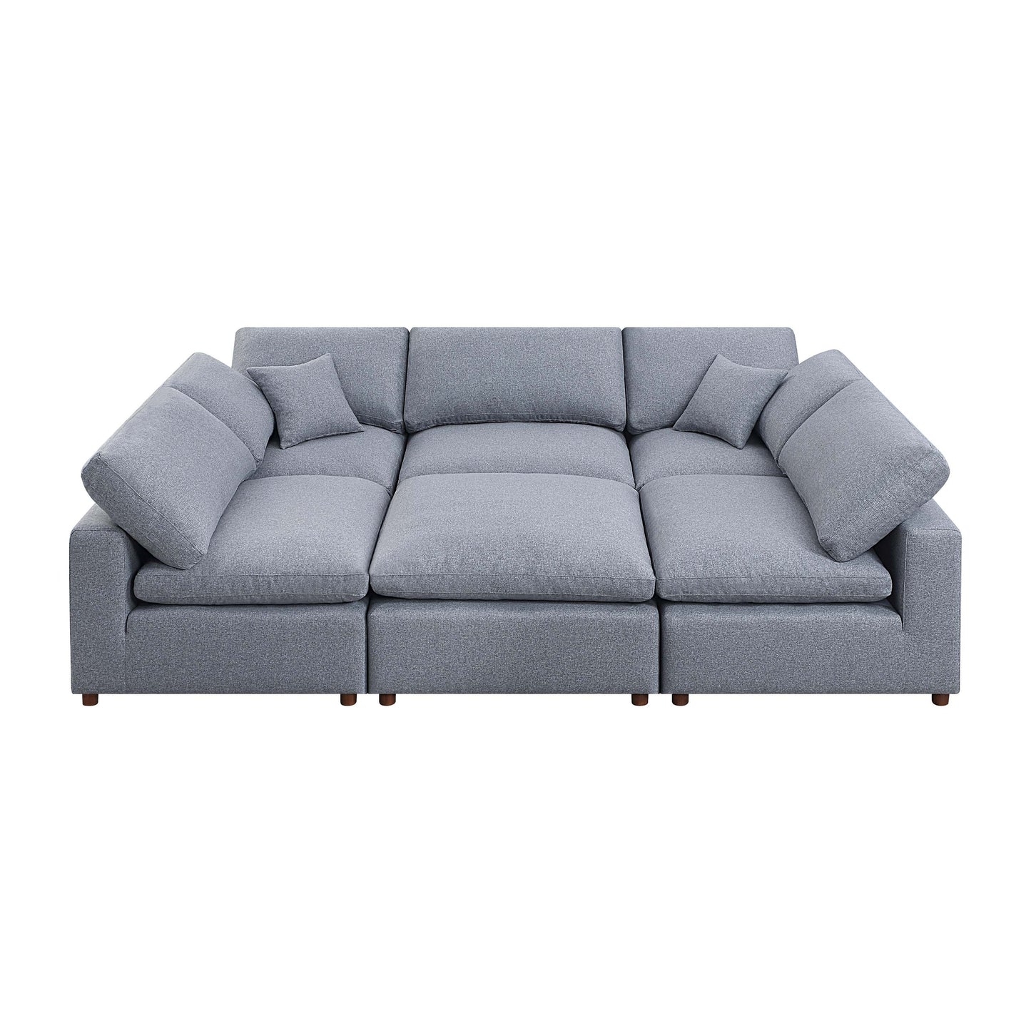 1st Choice Contemporary Stylish Modular Sectional Sofa in Grey