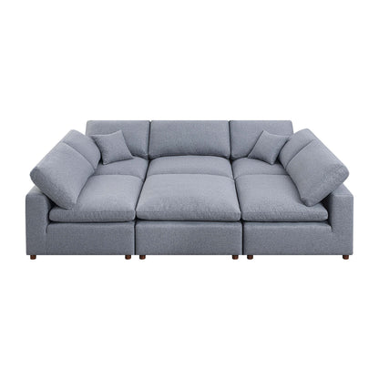 1st Choice Contemporary Stylish Modular Sectional Sofa in Grey