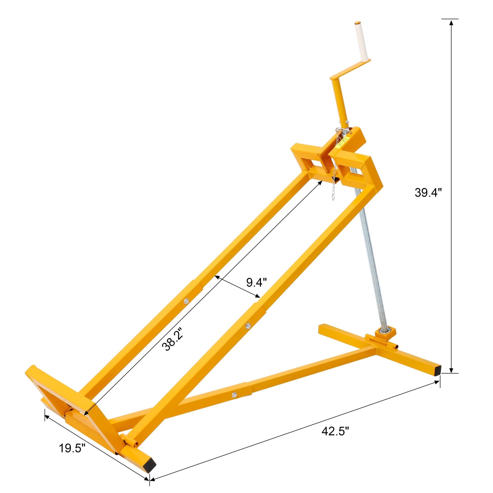 Easy Lawn Mower Lift for Riding Tractors , 800 Lbs Capacity Lawn Tractor Lifter, Ride - on Mower, Cleaning Aid, Universal, Lawn Tractor Lift, Lawn Tractor + 45° Tilt Adjustable, Yellow - 1st Choice Furniture Direct