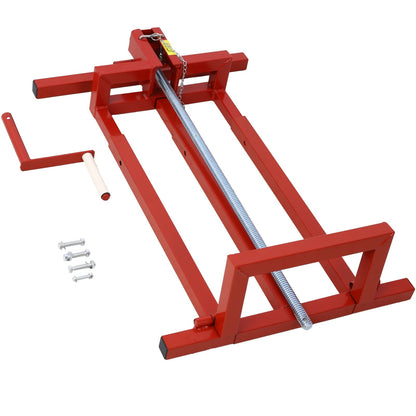 Easy Lawn Mower Lift for Riding Tractors , 800 Lbs Capacity Lawn Tractor Lifter, Ride - on Mower, Cleaning Aid, Universal, Lawn Tractor Lift, Lawn Tractor + 45° Tilt Adjustable, red - 1st Choice Furniture Direct
