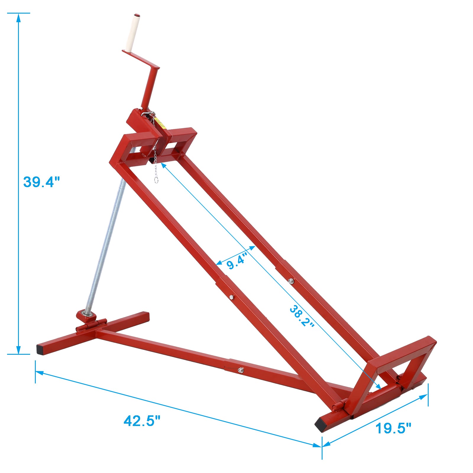 Easy Lawn Mower Lift for Riding Tractors , 800 Lbs Capacity Lawn Tractor Lifter, Ride - on Mower, Cleaning Aid, Universal, Lawn Tractor Lift, Lawn Tractor + 45° Tilt Adjustable, red - 1st Choice Furniture Direct