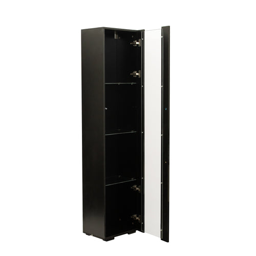 1st Choice Modern Side Cabinet with Aluminum Strip Lamp in Black