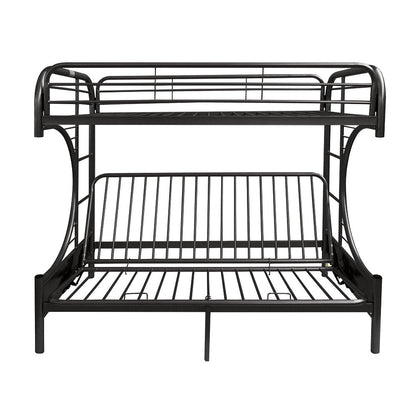 Eclipse Black Finish Twin XL/Queen Futon Bunk Bed - 1st Choice Furniture Direct