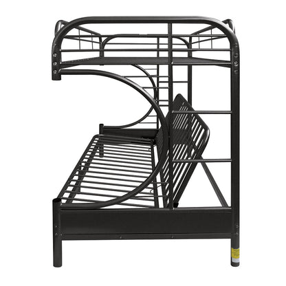 Eclipse Black Finish Twin XL/Queen Futon Bunk Bed - 1st Choice Furniture Direct