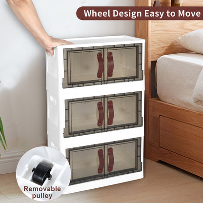 1st Choice Stackable Brown & White Storage Bins - Elegant, Durable & Spacious