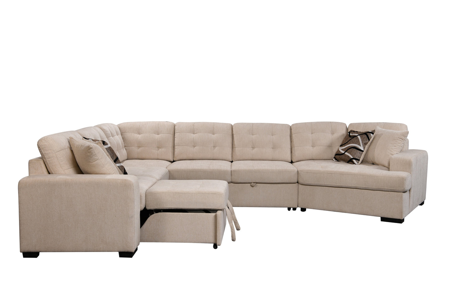 1st Choice Oversized Modern Large Upholstered U-Shape Sectional Sofa