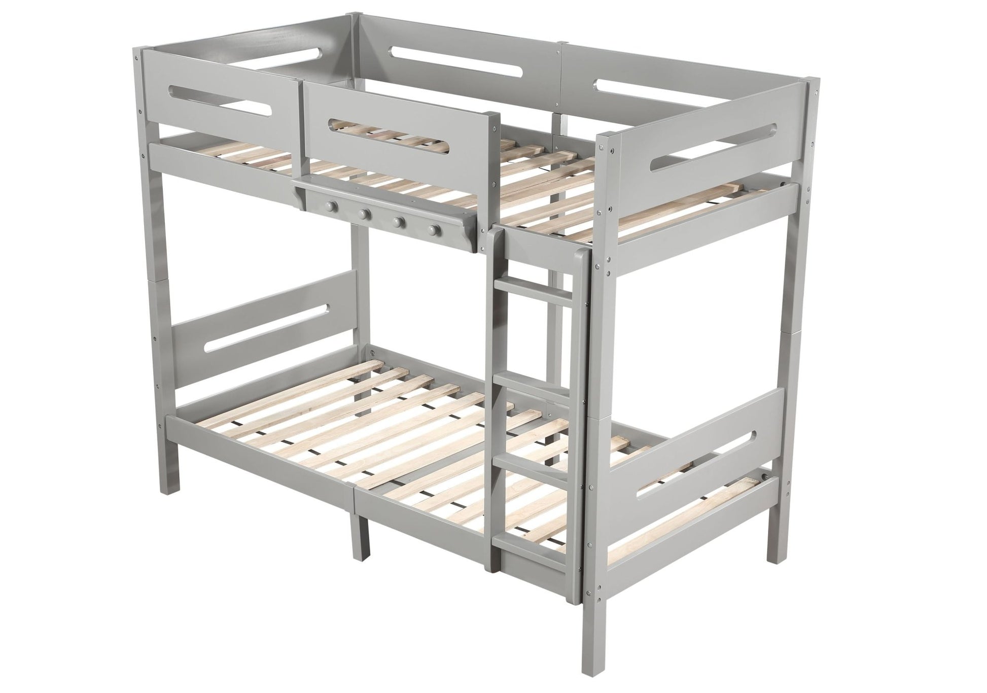 Edah Gray Finish Twin/Twin Bunk Bed - 1st Choice Furniture Direct