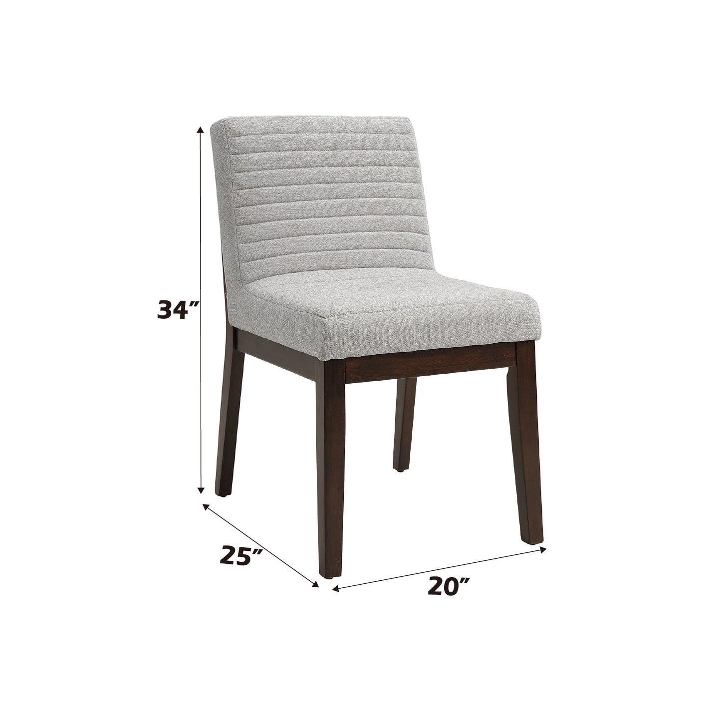 Edwyn Gray Linen Side Chair (Set of 2) - 1st Choice Furniture Direct
