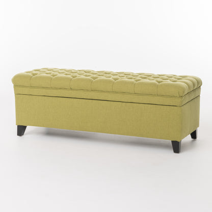 1st Choice Contemporary Storage Bench Ottoman Solution in Green