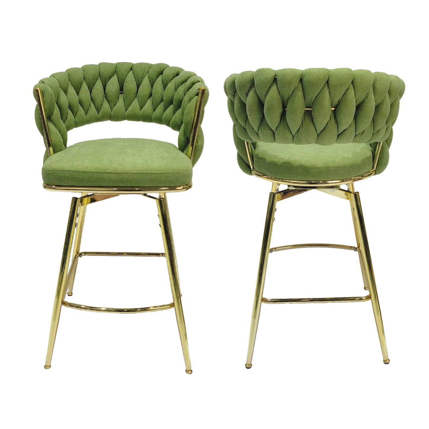 1st Choice Luxurious Linen 360 Swivel Upholstered Bar Stools