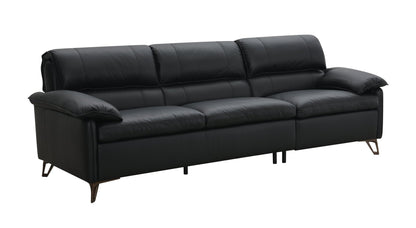 Eilene Black Top Grain Leather Sofa - 1st Choice Furniture Direct