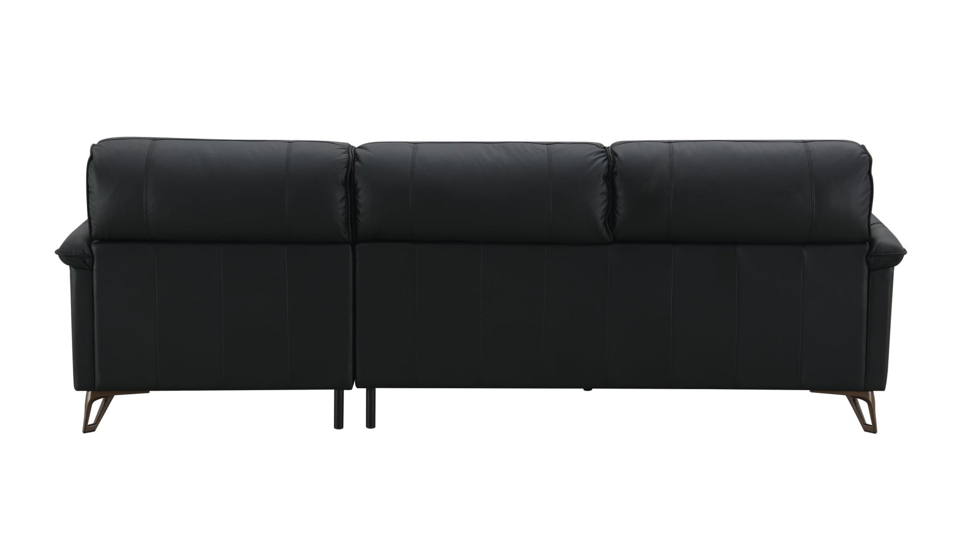 Eilene Black Top Grain Leather Sofa - 1st Choice Furniture Direct