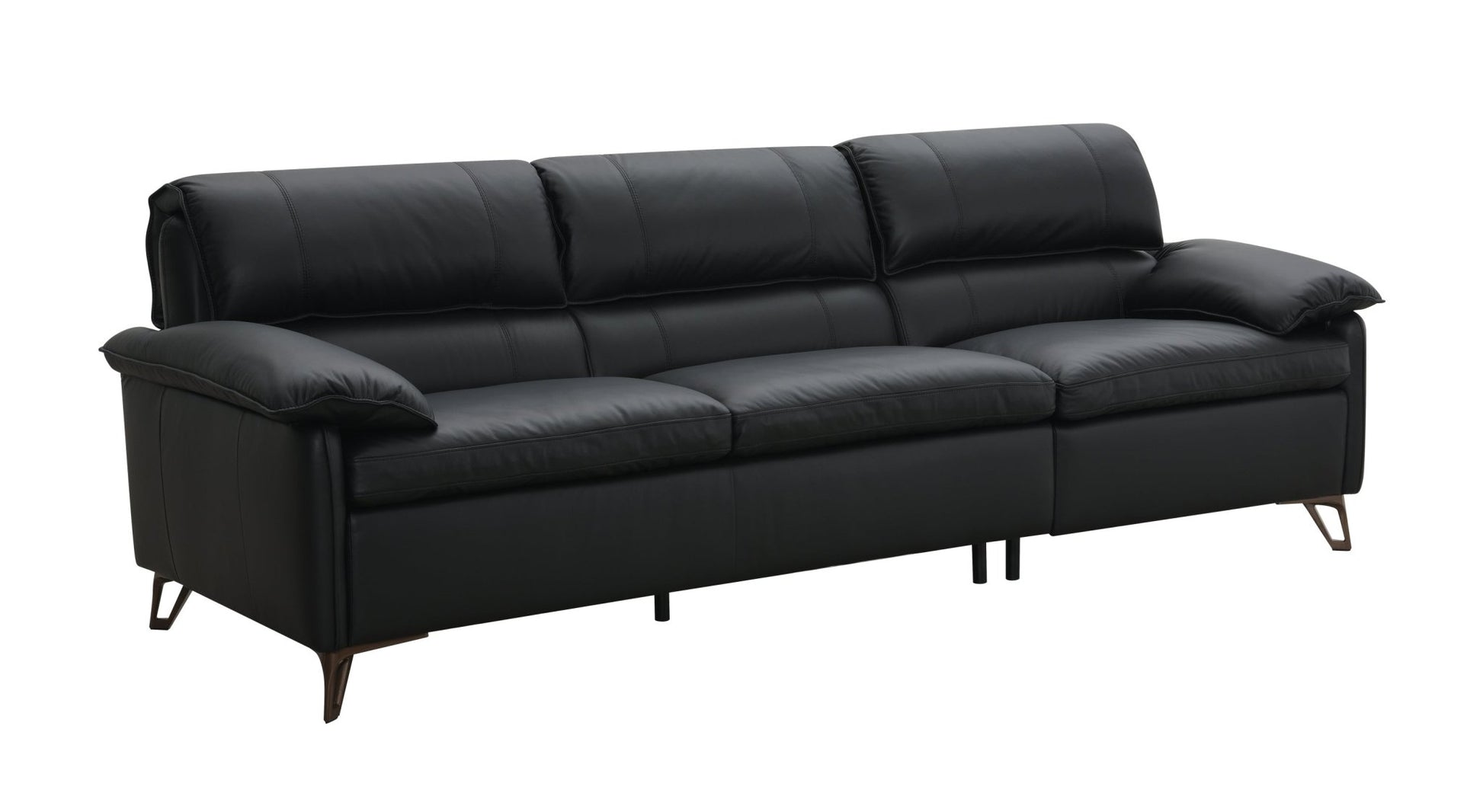Eilene Black Top Grain Leather Sofa - 1st Choice Furniture Direct