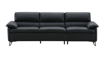 Eilene Black Top Grain Leather Sofa - 1st Choice Furniture Direct