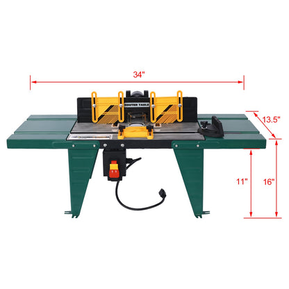 Electric Benchtop Router Table Wood Working Tool,green - 1st Choice Furniture Direct