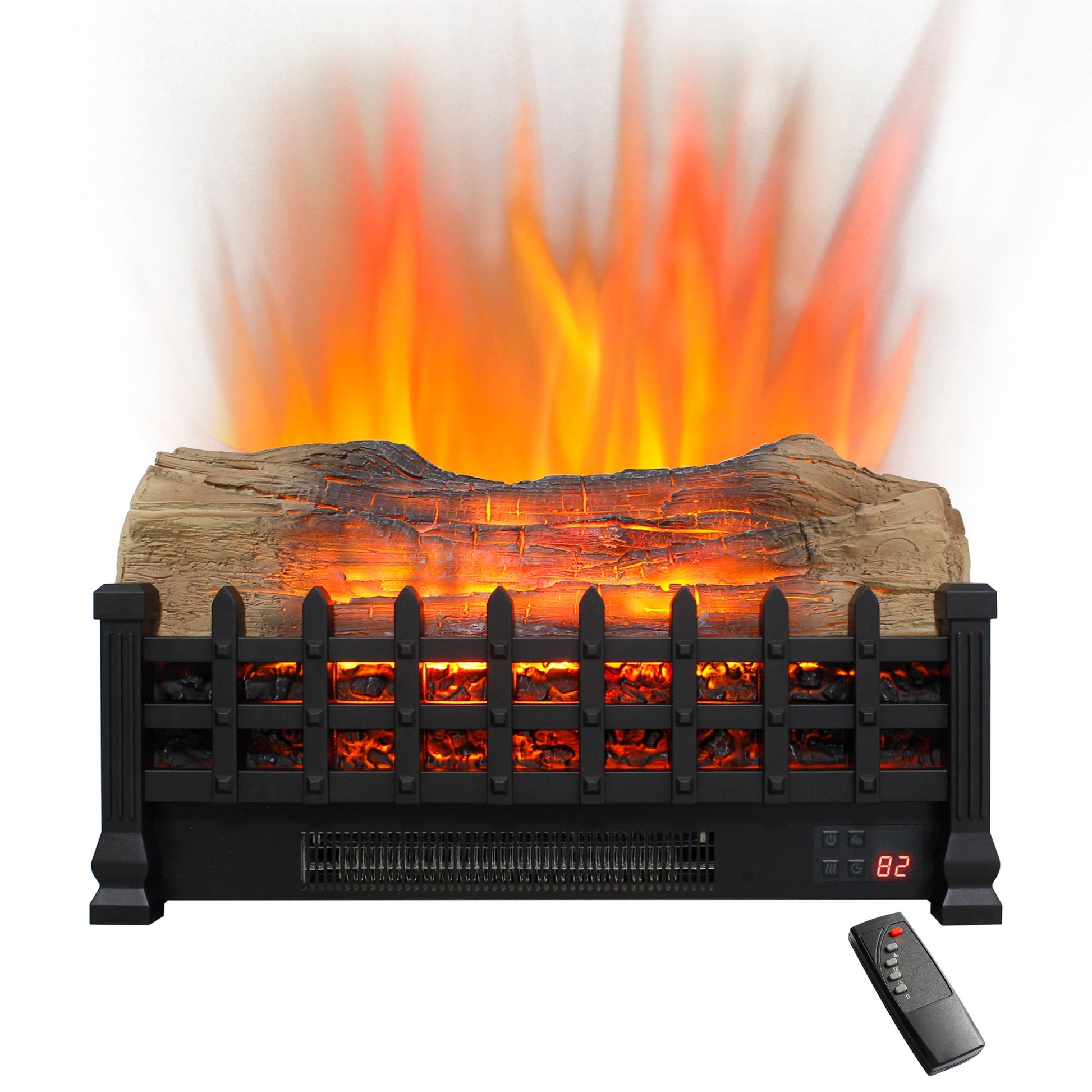 Electric Fireplace Insert Heater with Remote & Realistic Flame Effect - 1st Choice Furniture Direct
