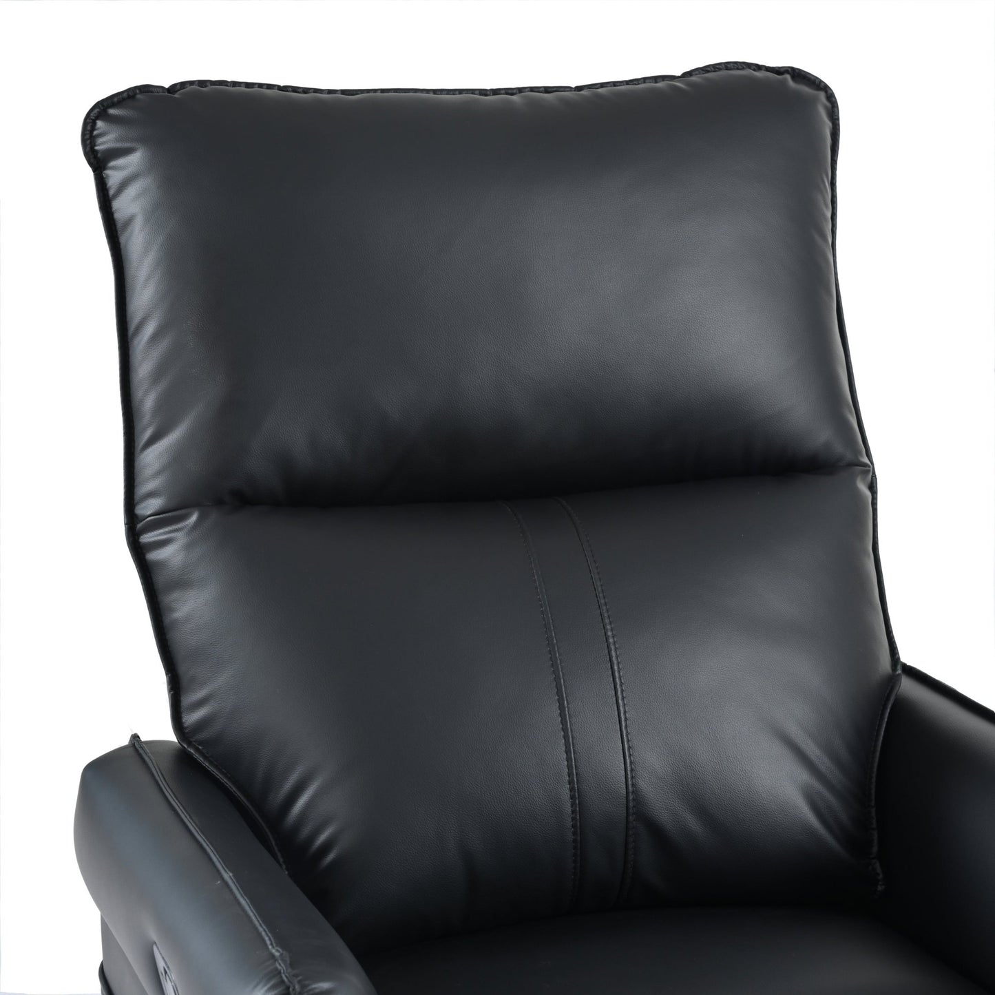 Elegant Black PU Power Swivel Rocker Recliner Chair for Adults with Electric Reclining and 270° Swivel Function - 1st Choice Furniture Direct